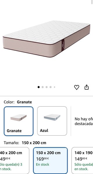 Colchón 150x200 + Base con patas