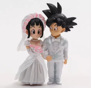 Figuras Goku y Milk Boda