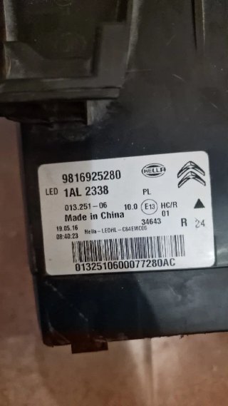 Citroen C5 Aircross Faro Derecho 9816925280