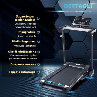Cinta de Correr Eléctrica Plegable 1-12Km/H, Cinta de Correr Ahorra Espacio con 12 Programas Preestablecidos, Pantalla LCD y Soporte para Tableta, para Caminar y Correr, Compacta para Casa y Ofici...