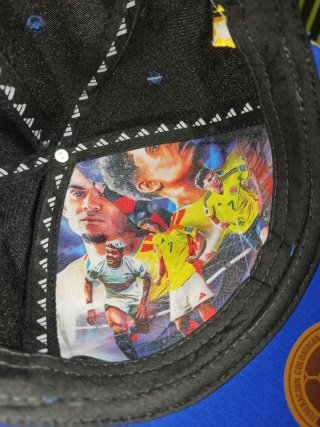 Gorra Adidas Colombia Futbol Azul y Dorado