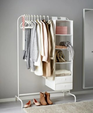 Burro Ropa IKEA MULIG Blanco 99x152 cm
