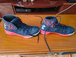 Botas de Baloncesto Under Armour Azul/Rojo