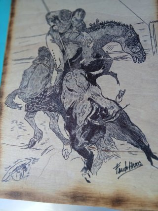 Pintura de un picador del siglo XVIII pintado en t