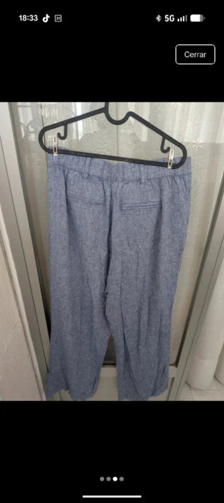 Pantalón de lino azul Next