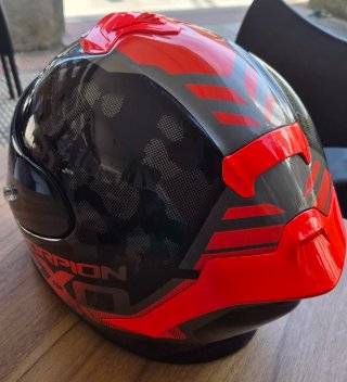 Casco Scorpion R1 Negro Rojo