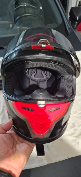 Casco Scorpion R1 Negro Rojo