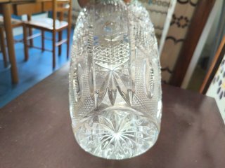 Dos jarrones cristal tallado vintage