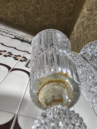 Dos jarrones cristal tallado vintage