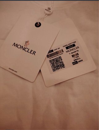 Camiseta Moncler Talla S Blanca Original