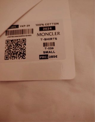 Camiseta Moncler Talla S Blanca Original