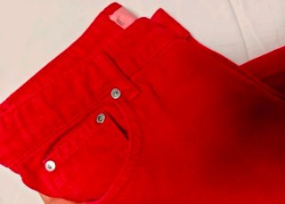 Pantalón vaquero rojo Mango Talla S