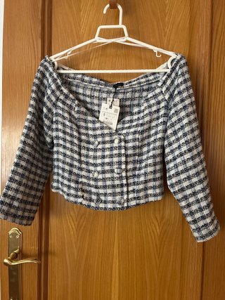 Blusa cuadros Zara Talla S