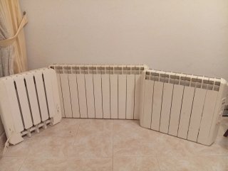 Radiadores eléctricos blancos