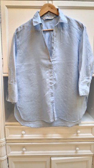 Camisa Zara Azul Talla S