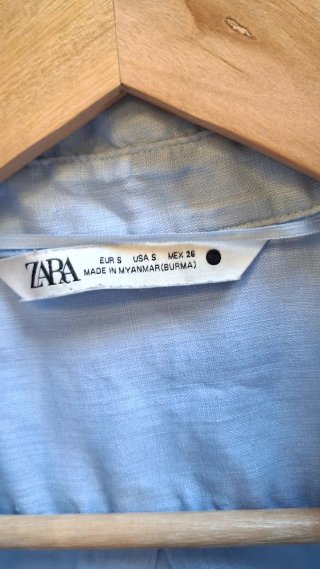 Camisa Zara Azul Talla S