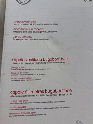 Capota Bugaboo Bee Azul Verano Nueva