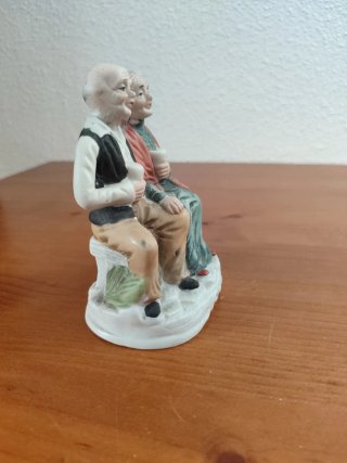 PAREJA ABUELOS figura antigua