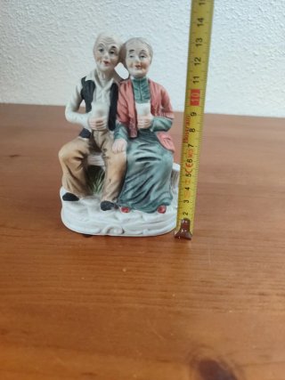 PAREJA ABUELOS figura antigua