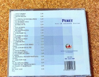 CD Peret. 20 Grandes Éxitos. Originales. Rumbas