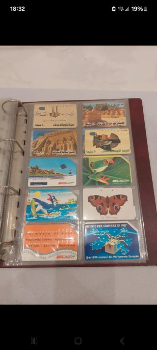 Carte telefoniche Telecom con raccoglitore