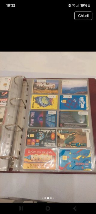 Carte telefoniche Telecom con raccoglitore