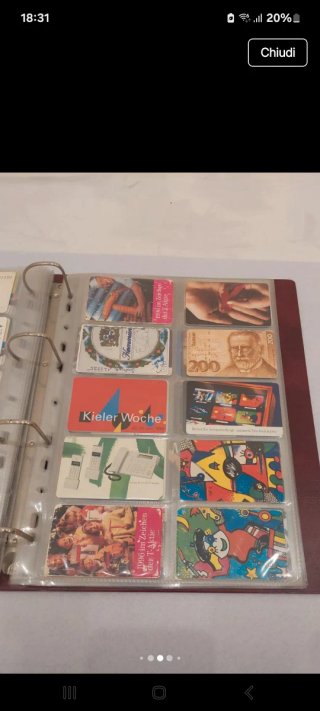 Carte telefoniche Telecom con raccoglitore