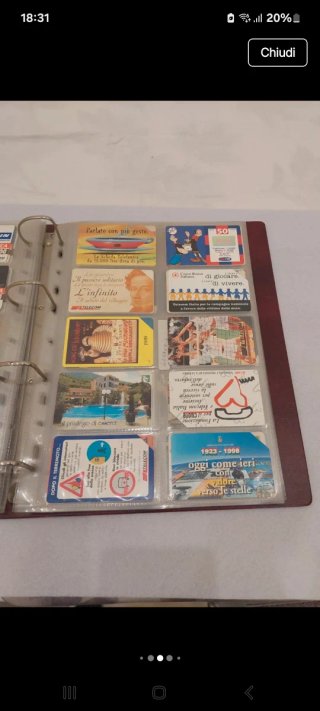 Carte telefoniche Telecom con raccoglitore