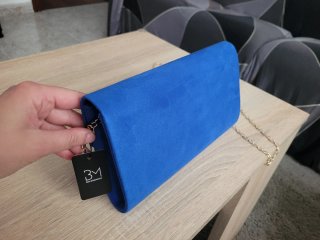 Bolso de ante azul eléctrico sin estrenar