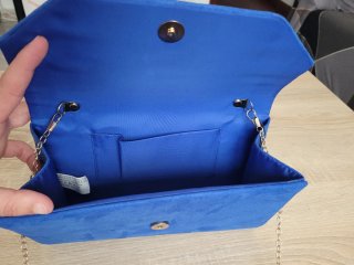 Bolso de ante azul eléctrico sin estrenar