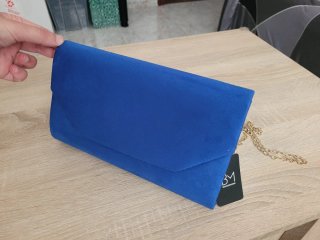 Bolso de ante azul eléctrico sin estrenar