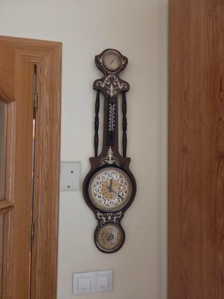 Reloj de pared decorativo con termómetro