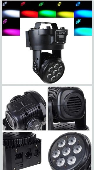 XPC Luz Cabeza Móvil 7LEDx12W DMX-512