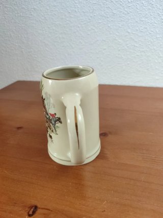 Jarra PORZELANIT antigua escena Caza