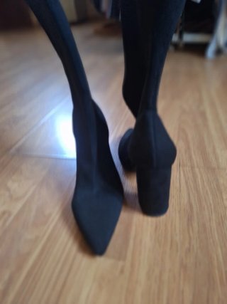 Botines altos beige