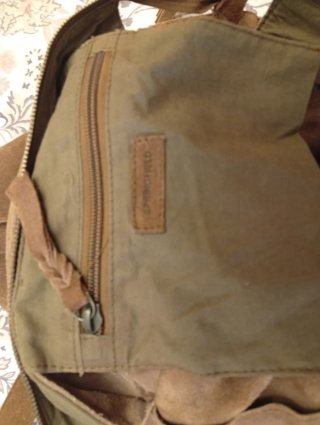 Bolso piel serraje marrón