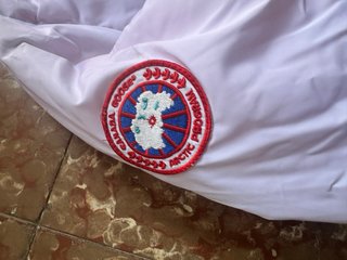 Chaqueta Canada Goose Blanca Naranja