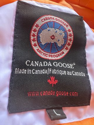 Chaqueta Canada Goose Blanca Naranja