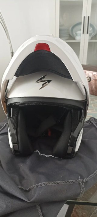 Casco Modular Scorpion EXO-930 Blanco.