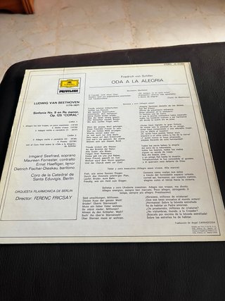 Vinilo Beethoven Sinfonía No.9 Coral