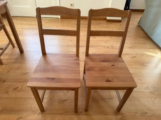 Mesa y 4 Sillas HÄGERNÄS Madera