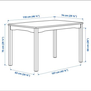 Mesa y 4 Sillas HÄGERNÄS Madera