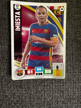 Cromo Fútbol Iniesta FC Barcelona La Liga
