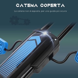 Go Kart a Pedali para Niños de 5-12 Años con Asiento Regulable y Ruedas de Goma Inflables Amortiguadas, Azul