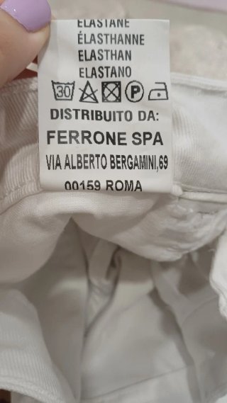 Jeans Sandro Ferrone bianchi con paillettes dorate