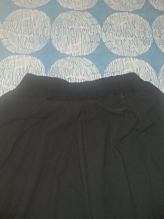 Pantalón ancho negro mujer