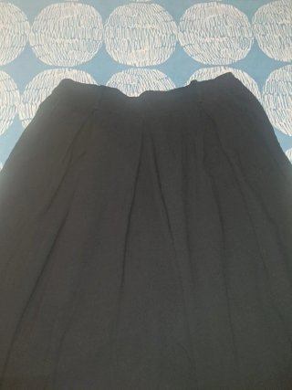Pantalón ancho negro mujer