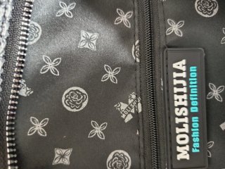 Bolso Negro y Gris con Cremalleras
