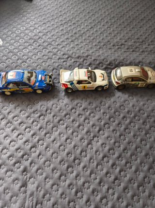 Lote 3 Coches Scalextric Subaru, Ford, Peugeot