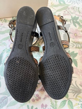Sandali Geox Donna Tg 40 Nero/Marrone.